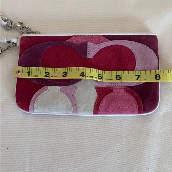 Coach Signature Suede Wristlet - Picture 7 of 9